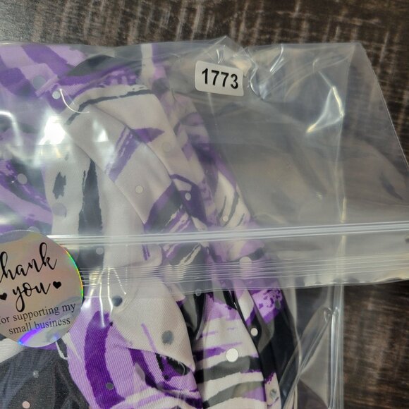 My Michelle Women Dress 14 Purple Black White Abstract Circle 70s Retro Cocktail - Picture 11 of 11